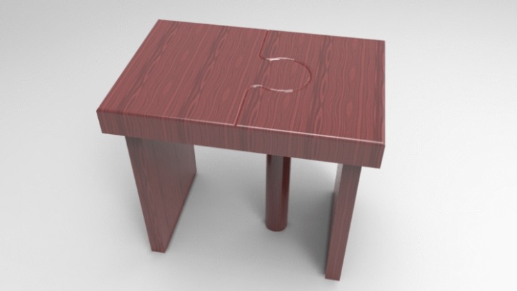پروژه طراحی سه بعدی یک میز پازل در اتوکد